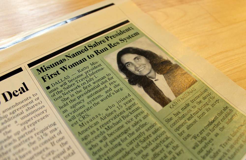 Travel Weekly story announcing Misunas' Sabre appointment