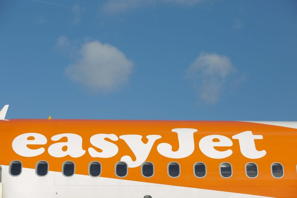 The outside of an EasyJet aircraft