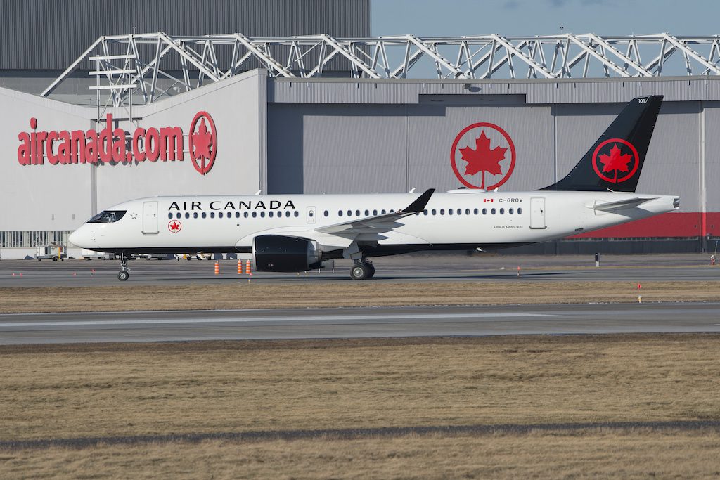 An Air Canada Airbus A220-300 aircraft.