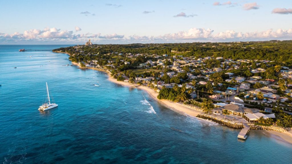 aerial view barbados
