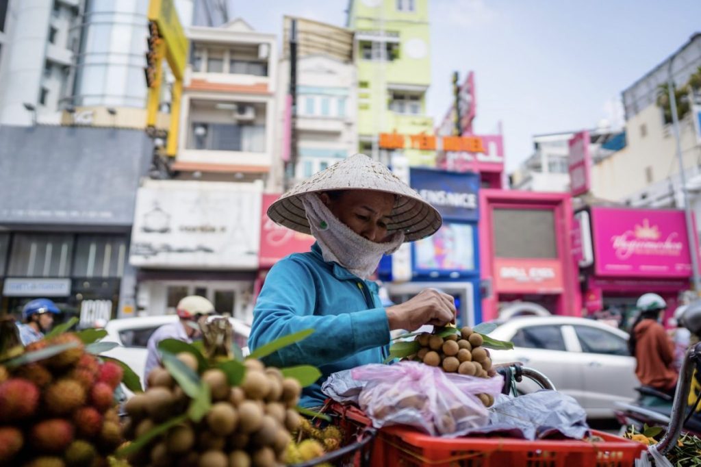 Food shopping in Ho Chi Minh City, Vietnam