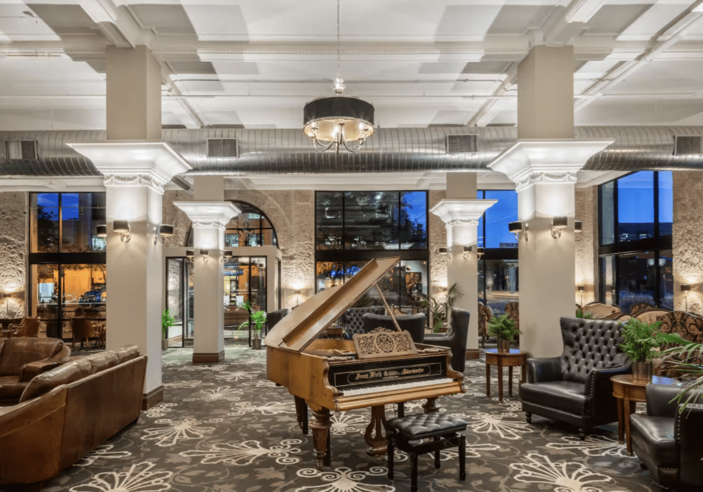 Lobby at The Mining Exchange A Wyndham Grand Hotel & Spa, Colorado Springs. Source: Wyndham.