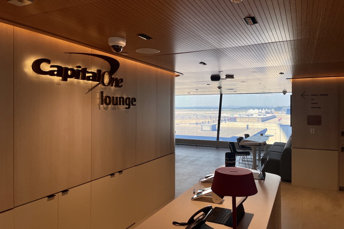 Capital One lounge at Dulles Airport