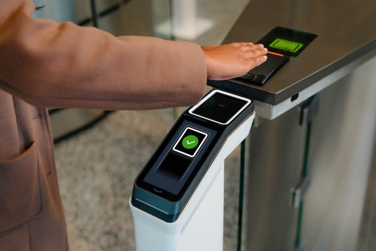 Biometrics palm reader from Amazon Web Services