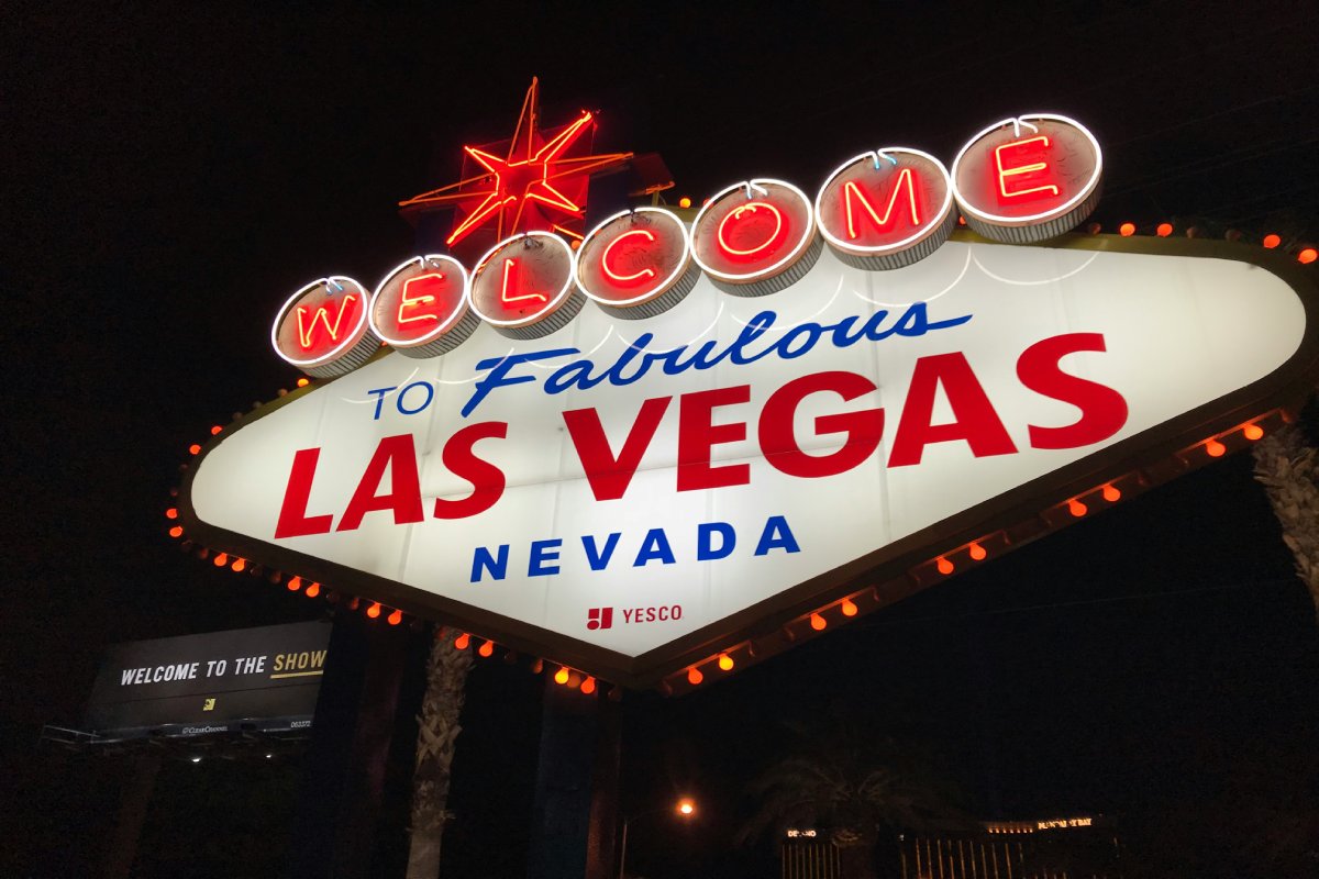 The Welcome to Fabulous Las Vegas Nevada sign.