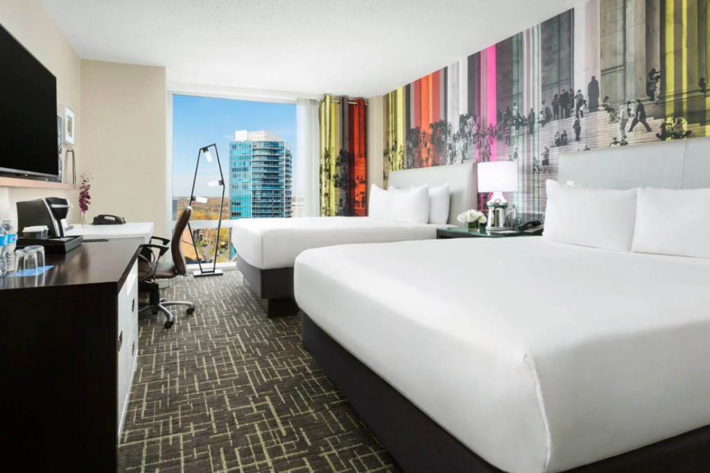 a guestroom at the Hyatt Centric Arlington in virginia near washington dc source hyatt