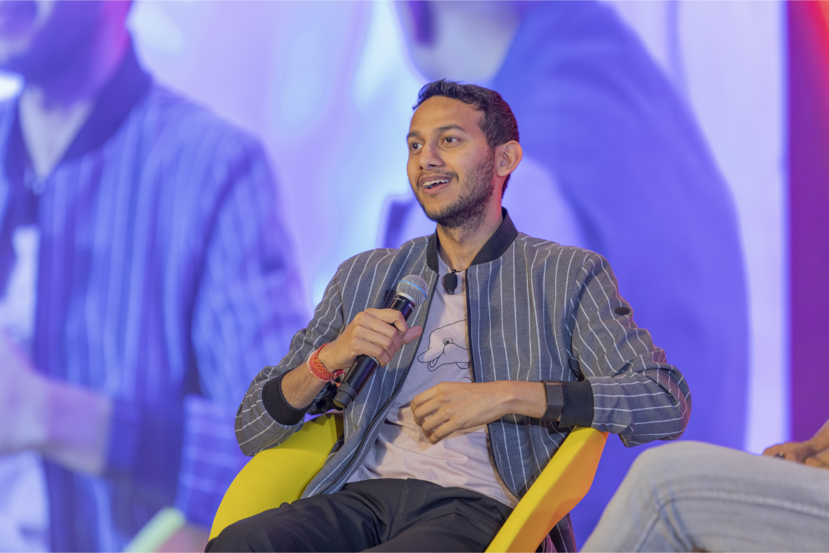 oyo ceo and founder ritesh agarwal speaking onstage at skift india summit 2024