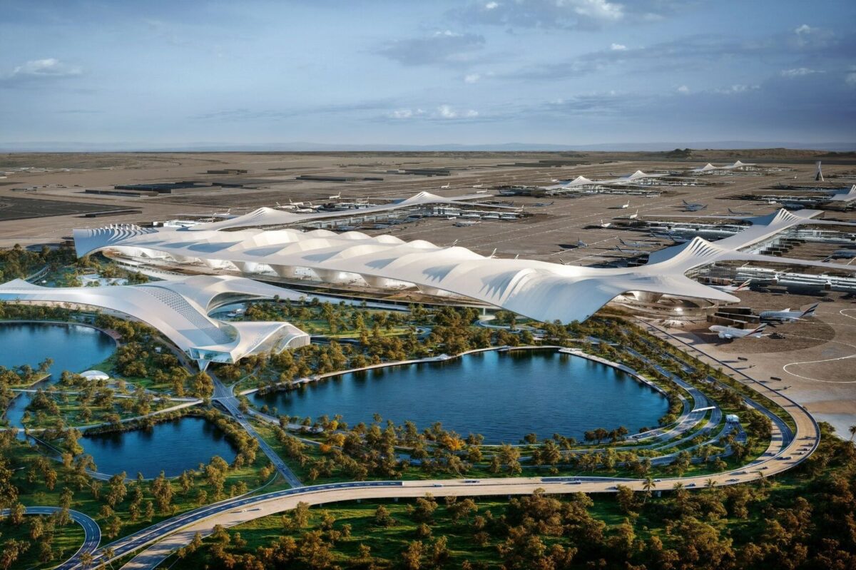A digital illustration of how DWC airport will eventually look.