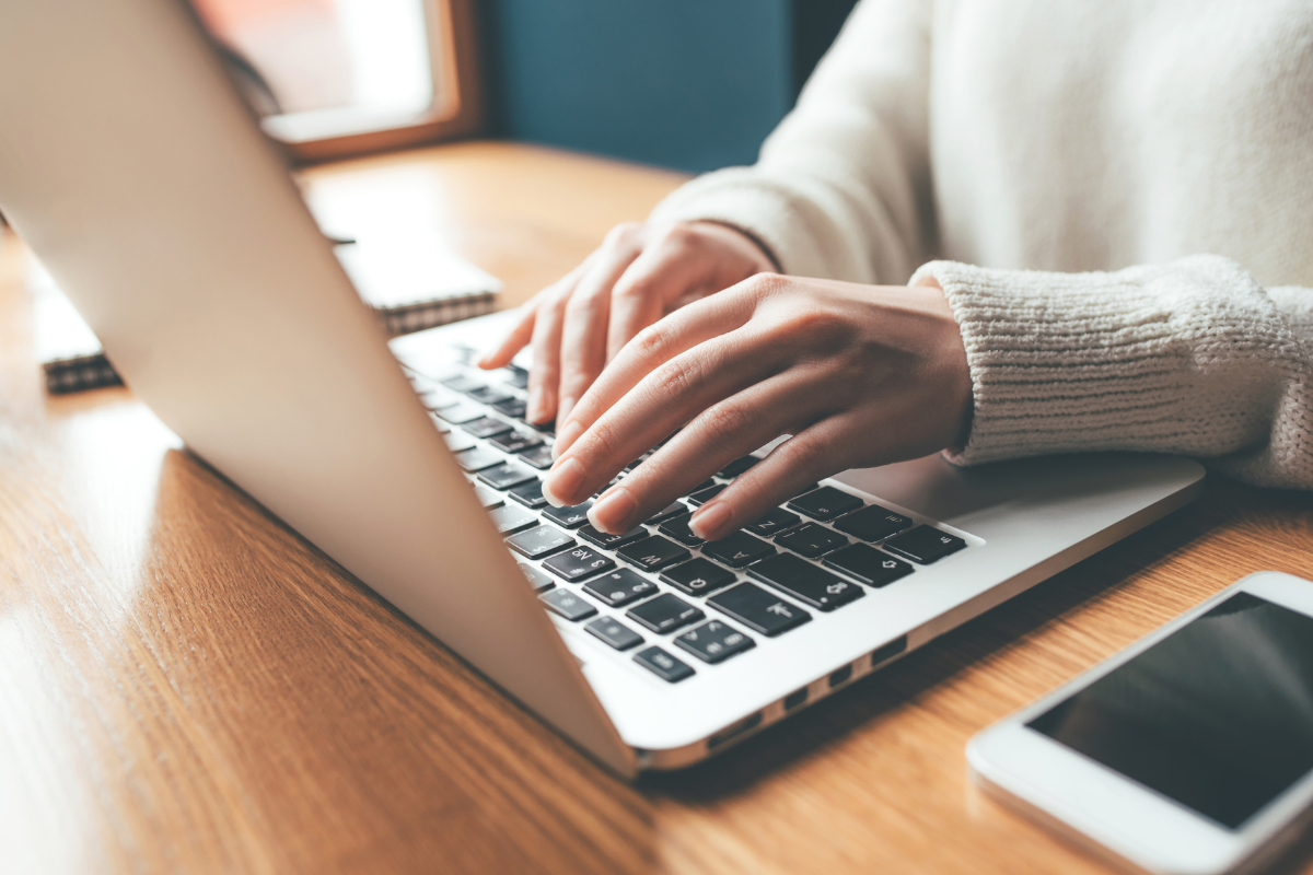 a person filling Skift IDEA Awards form on their laptop