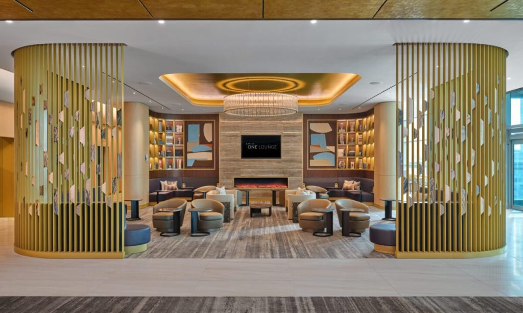 The Delta One lounge at New York JFK Airport.