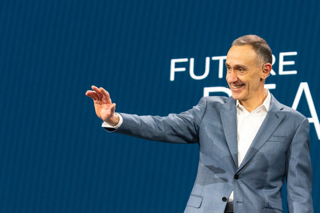 IHG CEO on stage