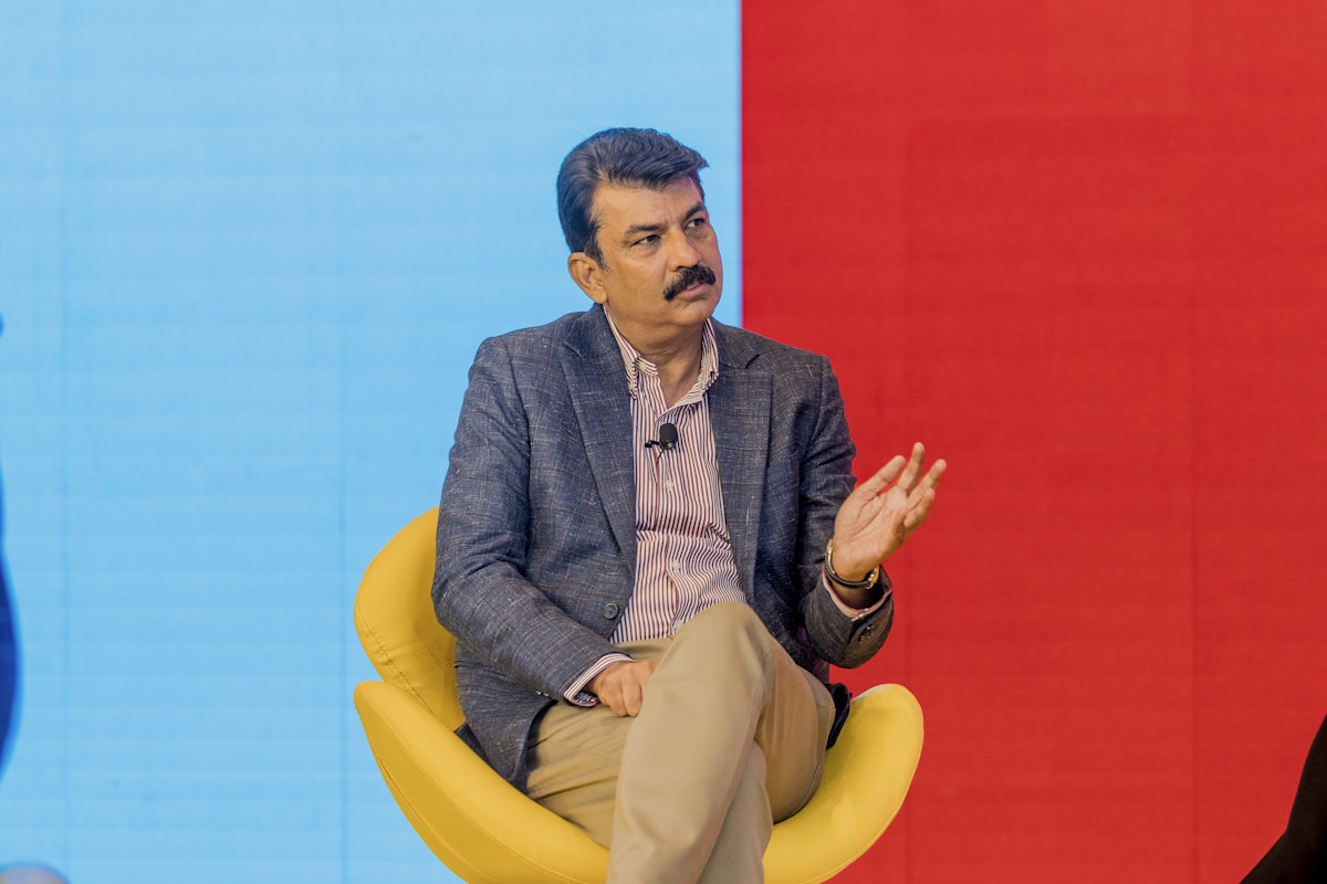 Man speaking on stage