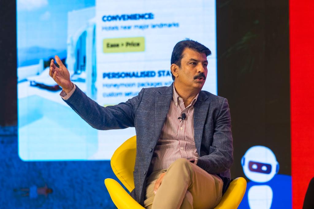 Rajesh Magow, co-founder and group CEO of MakeMyTrip speaking at Skift India Forum.