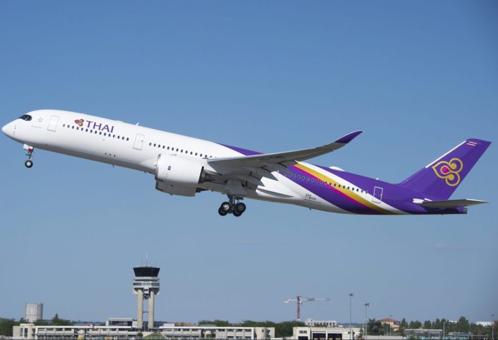 A Thai Airways Airbus A350.