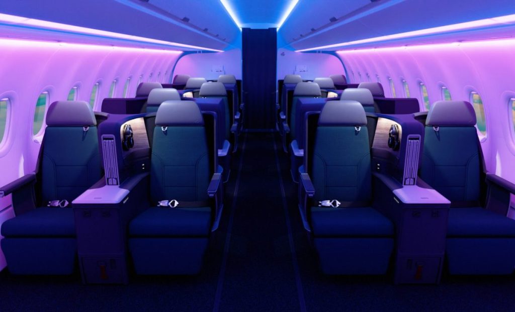 Thompson Aero Seating's Vantage business class seats.