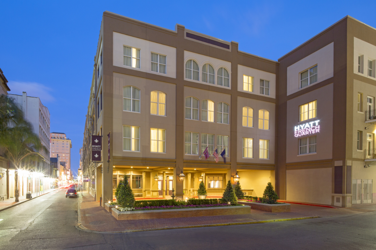 exterior of a Hyatt Centric hotel in New Orleans