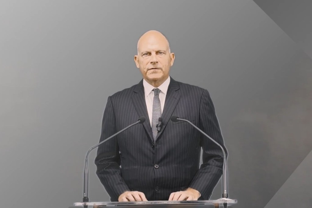 A screengrab of Air India CEO Campbell Wilson's first video message after AI171 crash.