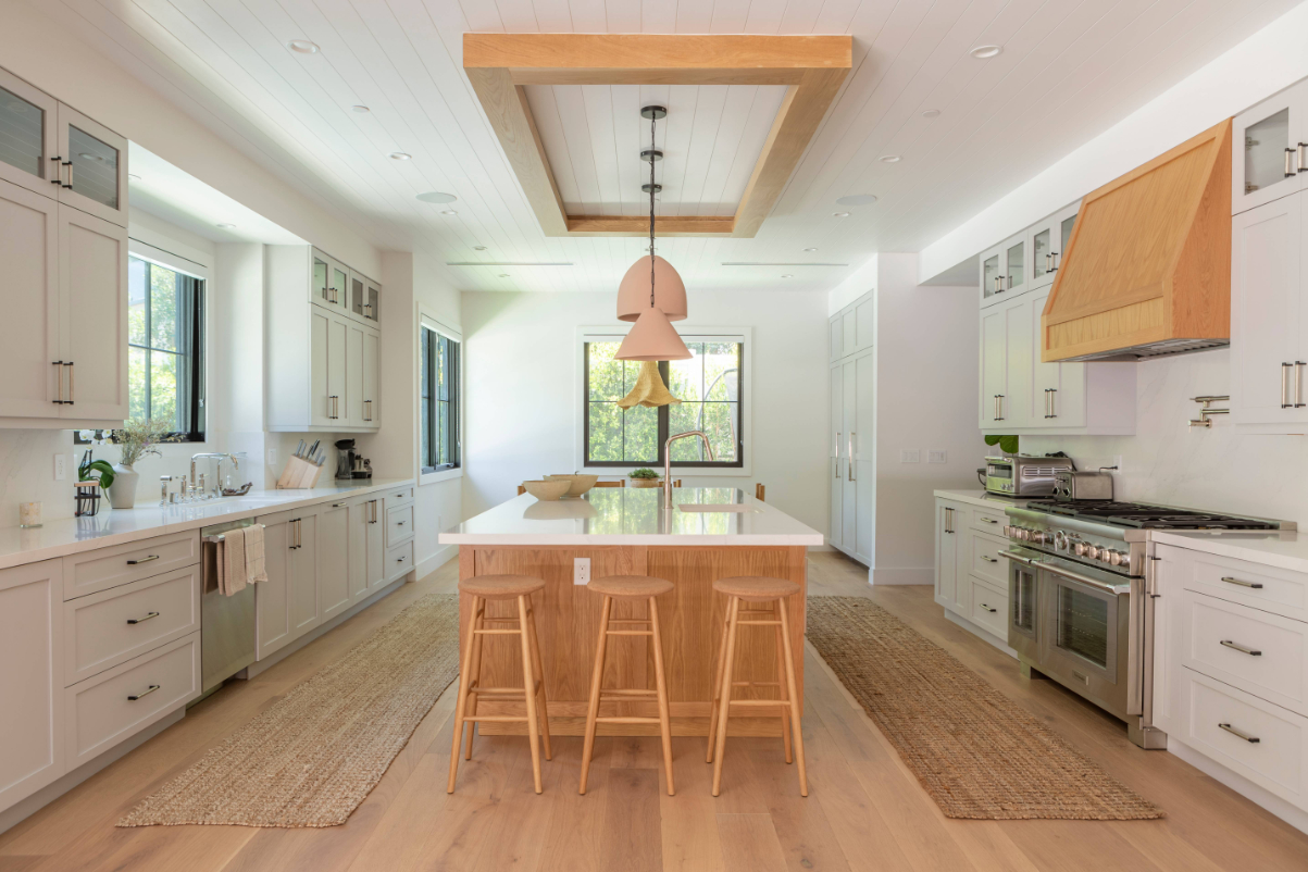 a kitchen at a luxury vacation rental on Lake Hollywood Drive in california via onefinestay by Accor