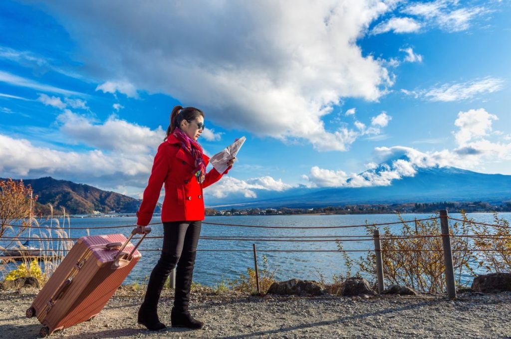 Chinese tourists in Japan