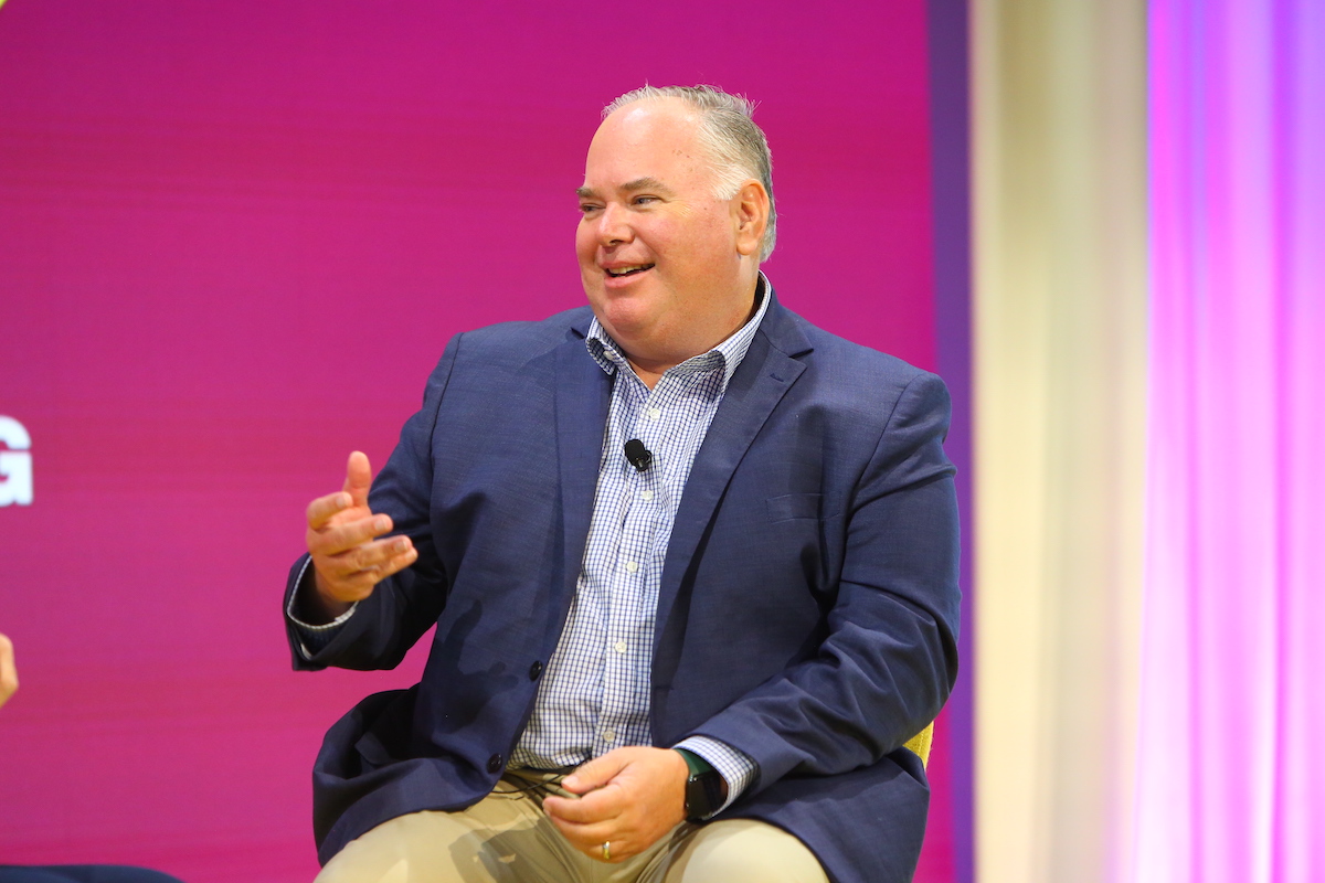 Frontier CEO Barry Biffle at the 2025 Skift Global Forum in New York City on September 17.