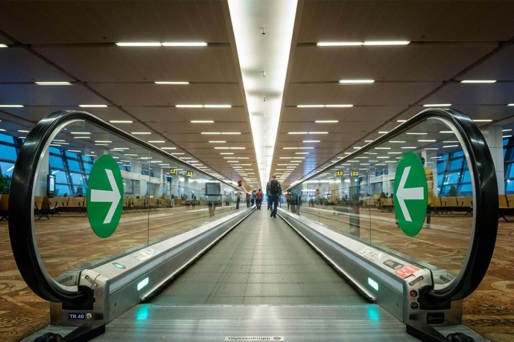 The Indira Gandhi International Airport in Delhi.