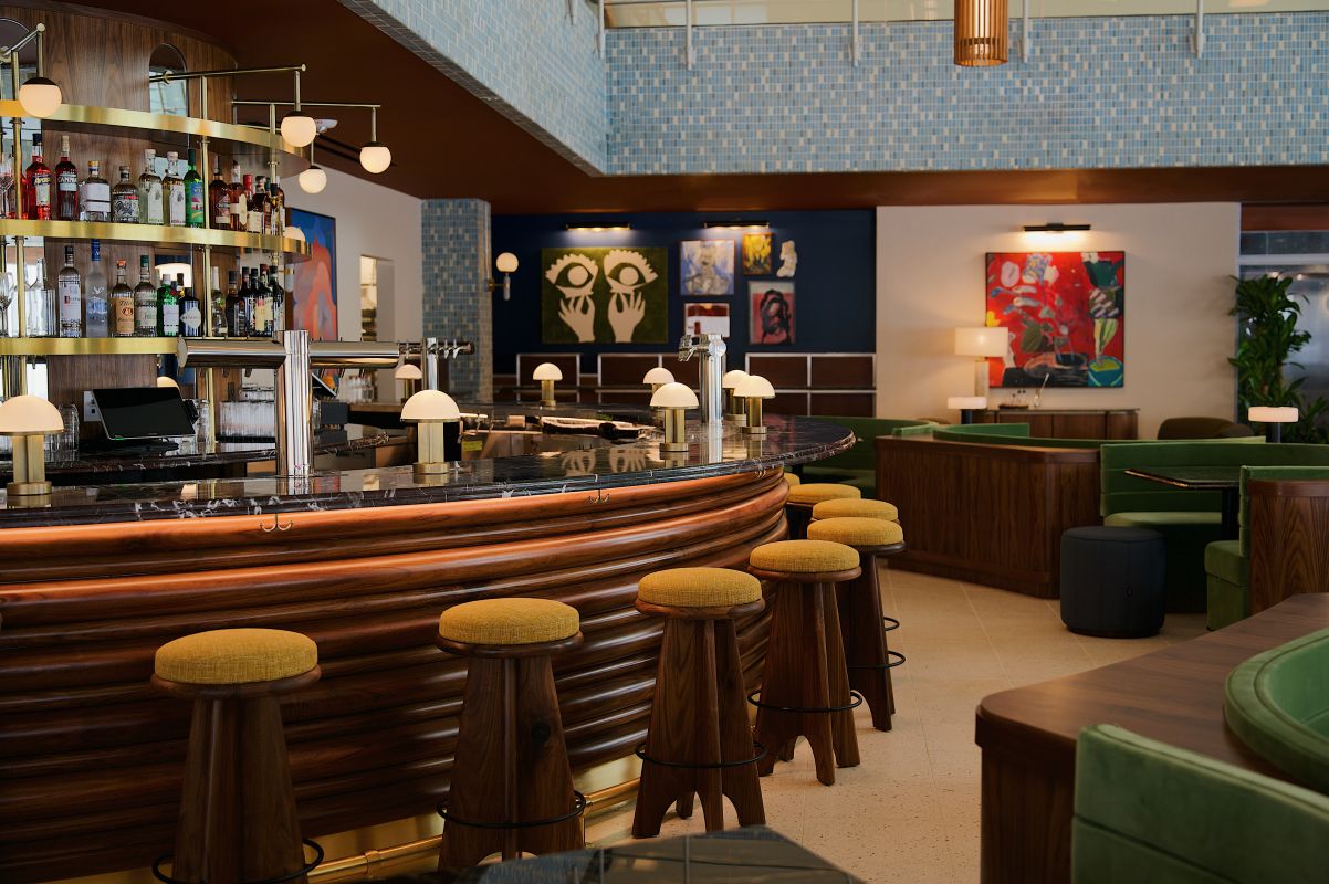 view of a boutique hotel bar