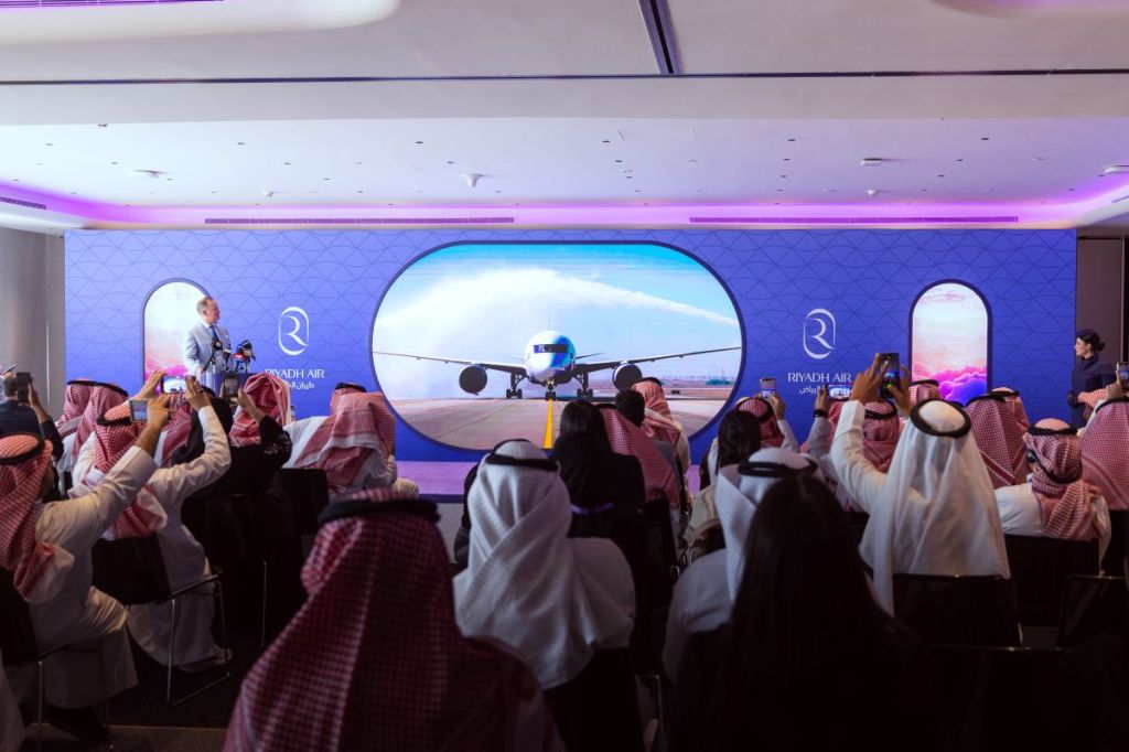 A photo from the Riyadh Air press conference on Oct 8