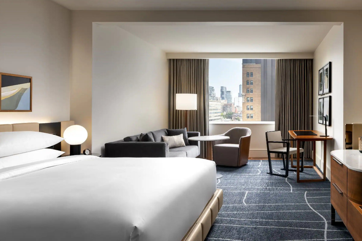 view of a deluxe guest room at a Park Hyatt hotel in Toronto
