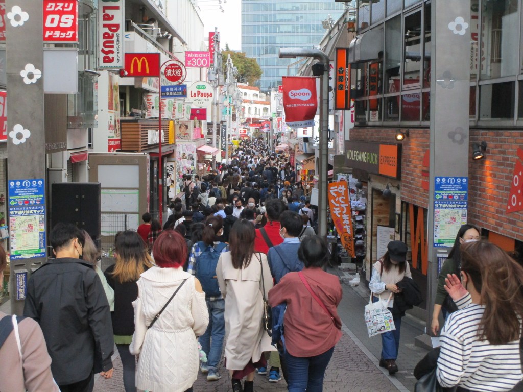 A crowd in Harajuku