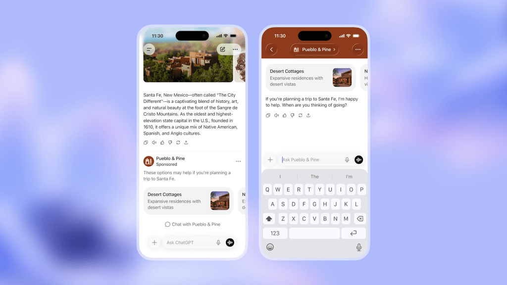 OpenAI ChatGPT travel ads
