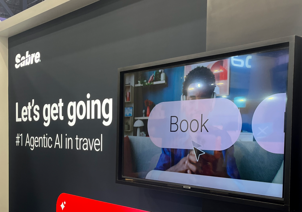 Sabre Corporation first-ever exhibitor booth at CES 2026.