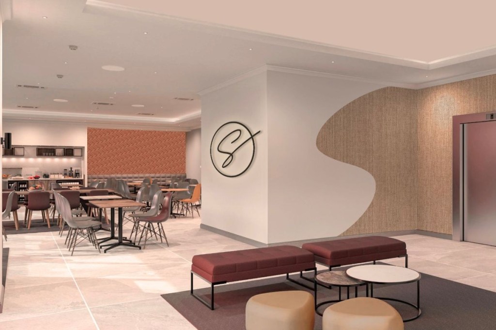 render of hotel lobby