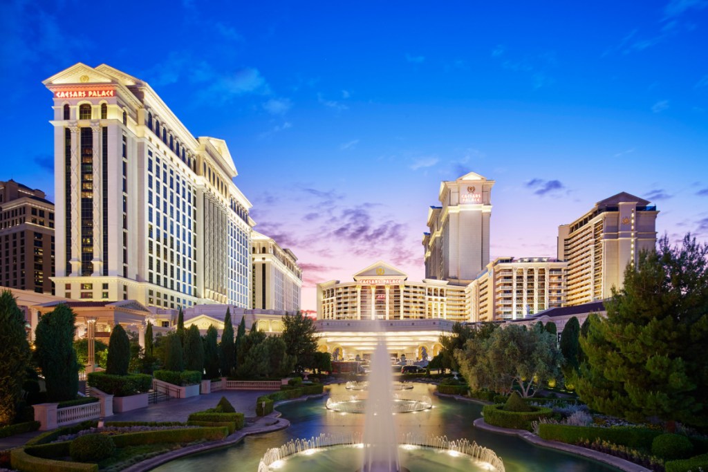 exterior of Caesars Palace casino